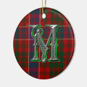 Décoration En Céramique Monogramme de MacRae Plaid (Gauche)