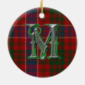 Décoration En Céramique Monogramme de MacRae Plaid (Dos)
