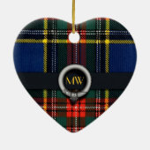 Décoration En Céramique Monogramme de Tartan de Macbeth (Dos)