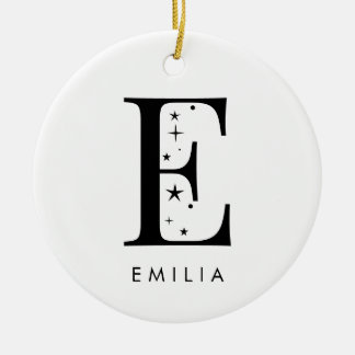 Décoration En Céramique Monogramme E Nom céleste