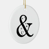 Décoration En Céramique Monogramme et esperluette céleste (Droite)