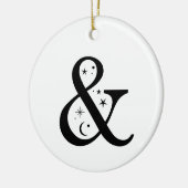 Décoration En Céramique Monogramme et esperluette céleste (Gauche)