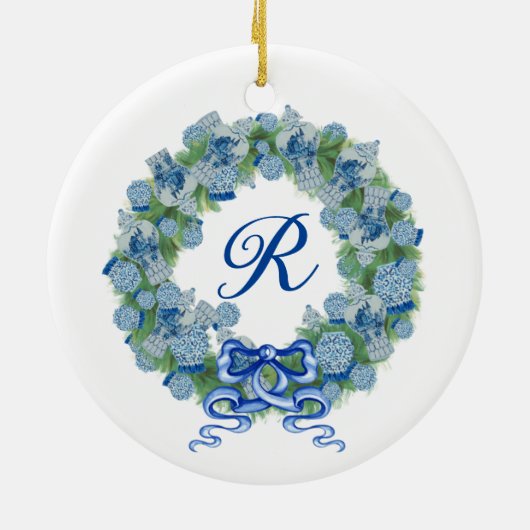 Décoration En Céramique Monogramme Ginger Jar Jars Chinoiserie (Dos)