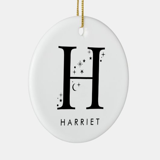 Décoration En Céramique Monogramme H Nom céleste (Droite)