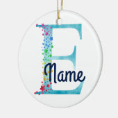 Décoration En Céramique Monogramme initial E Rainbow Star (Gauche)