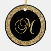 Décoration En Céramique Monogramme M en or (Devant)