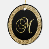 Décoration En Céramique Monogramme M en or (Gauche)