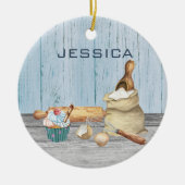 Décoration En Céramique Monogramme Nom Baking Bake Don (Devant)