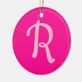 Décoration En Céramique Monogramme personnalisé Pastel et rose chaud (Gauche)