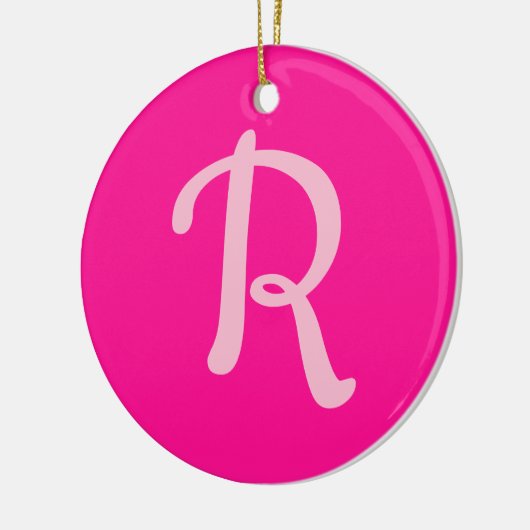 Décoration En Céramique Monogramme personnalisé Pastel et rose chaud (Gauche)