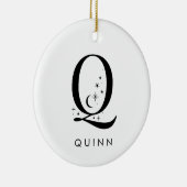 Décoration En Céramique Monogramme Q Nom céleste (Droite)