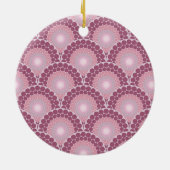 Décoration En Céramique Monogramme Radiant Rose Dusky Rose Dot Mandala (Dos)