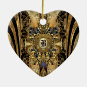 Décoration En Céramique Monogramme victorien d'Abasham (Dos)