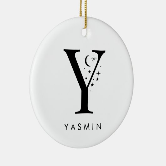 Décoration En Céramique Monogramme Y Nom céleste (Droite)