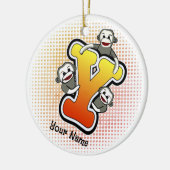 Décoration En Céramique Monogramme Y Sock Monkey (Gauche)