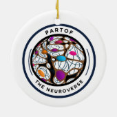 Décoration En Céramique Monorail train neurodiverse autism puzzle  (Dos)