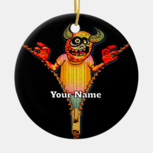 Décoration En Céramique Monstre à fermeture éclair
