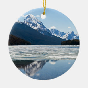 Décoration En Céramique Montagnes rocheuses reflétant dans le lac Maligne