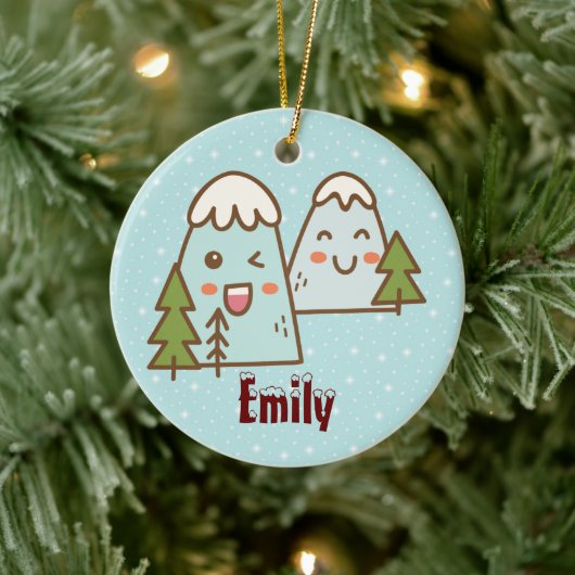 Décoration En Céramique Monts Kawaii en Neige (Arbre)