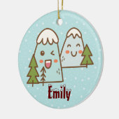 Décoration En Céramique Monts Kawaii en Neige (Gauche)