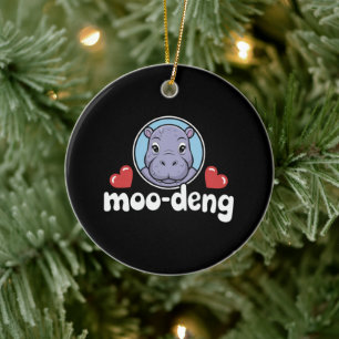 Décoration En Céramique Moo Deng Bouncy Pig dans l'image thaïlandaise Bébé