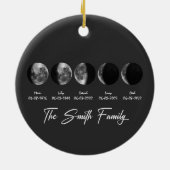 Décoration En Céramique Moon Phase The Smith Family – Custom Names & Dates (Dos)