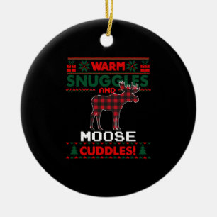 Décoration En Céramique Moose Christmas Pajama Shirt Moose Ugly Christmas