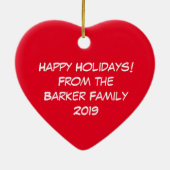 Décoration En Céramique Moose Cute Funny Noël (Dos)