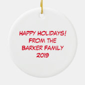 Décoration En Céramique Moose Cute Funny Noël (Dos)