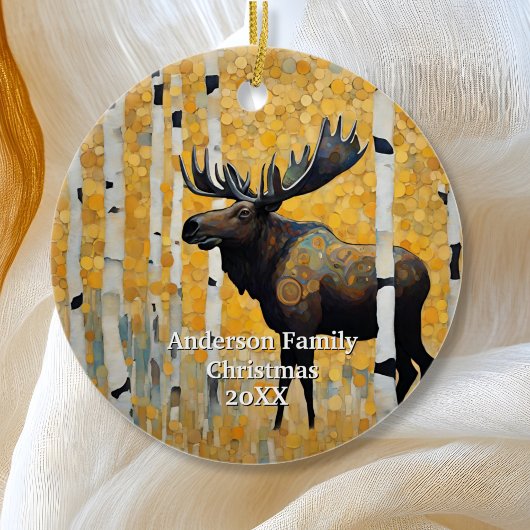 Décoration En Céramique Moose d'or