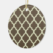 Décoration En Céramique Moroccan Lattice Pattern brown et white (Gauche)
