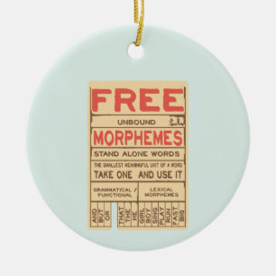 Décoration En Céramique Morphèmes libres Grammaire amusante Phonie anglais