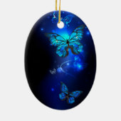 Décoration En Céramique Morpho Butterfly in the Dark Background (Dos)