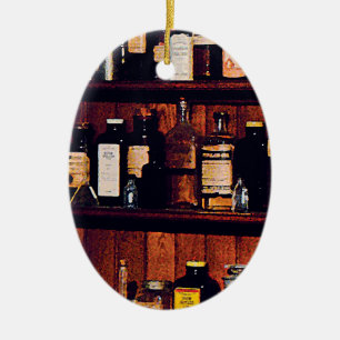 Décoration En Céramique Mortiers et pilons et flacons de médicaments