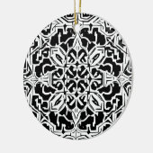 Décoration En Céramique Mosaic Marocain Carreaux Motif en noir et blanc (Gauche)