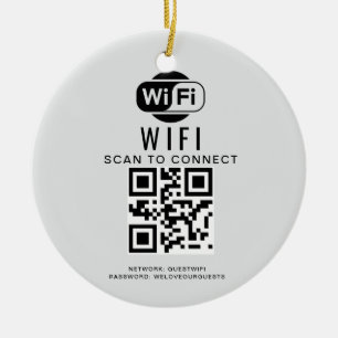 Décoration En Céramique Mot de passe Wifi   Analyse du code QR pour se con