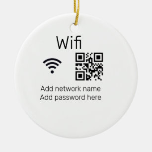 Décoration En Céramique Mot de passe Wifi signer ajouter le code Q R ici d
