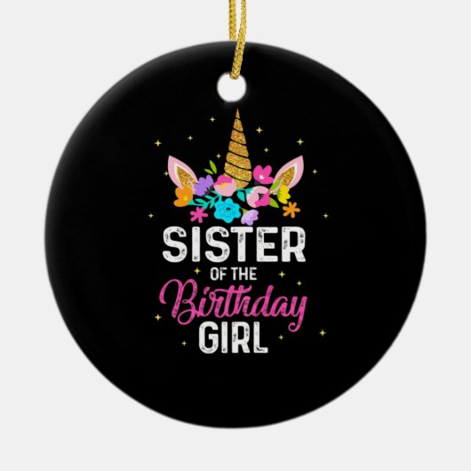 Décoration En Céramique Mother Gift | Sister Of The Birthday Girl Birthday (Devant)