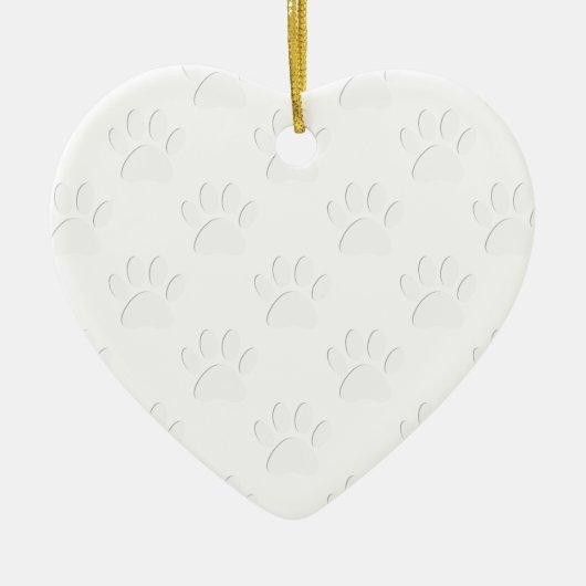 Décoration En Céramique Motif à mâcher de chien coupé en papier (Devant)