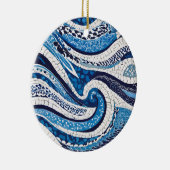 Décoration En Céramique Motif blanc bleu 05 (Droite)