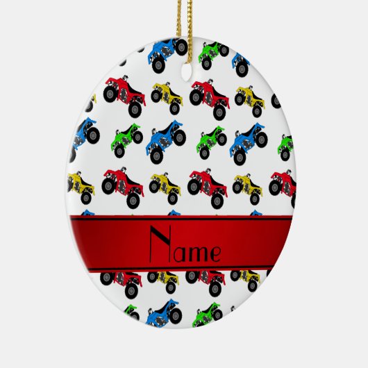 Décoration En Céramique Motif blanc nommé personnalisé d'atv (Droite)
