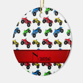Décoration En Céramique Motif blanc nommé personnalisé d'atv (Gauche)