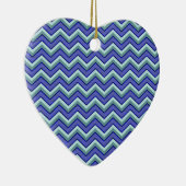 Décoration En Céramique Motif Blue Sapphire Chevron (Droite)
