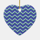 Décoration En Céramique Motif Blue Sapphire Chevron (Dos)