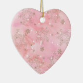 Décoration En Céramique Motif Boho de Noël rose (Droite)