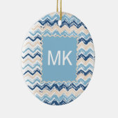 Décoration En Céramique Motif Chevron de l'océan Pacifique (Droite)