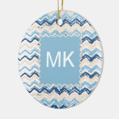 Décoration En Céramique Motif Chevron de l'océan Pacifique (Gauche)