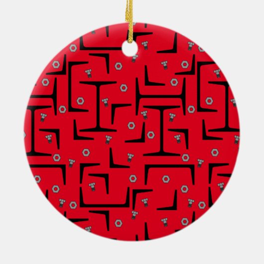Décoration En Céramique Motif d'acier structurel (Dos)