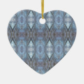 Décoration En Céramique Motif de diamants croisés géométriques bleu noir (Devant)