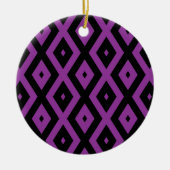Décoration En Céramique Motif de diamants violet et noir (Devant)